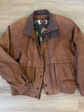 Vintage Wilsons brown leather bomber jacket